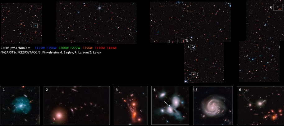 عکس‌های حیرت آور و شورانگیز جیمز وب از ۶ کهکشان به همراه تصاویر